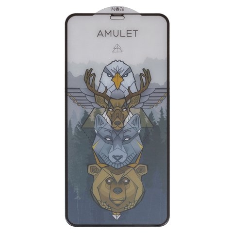 Захисне скло Amulet Apple iPhone 11 Pro Max, iPhone XS Max, iNobi, Full Glue, клей на усій поверхні, Anti-Static, без пакування, чорне | Закаленное защитное стекло