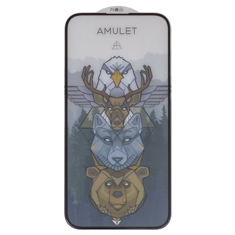 Захисне скло Amulet Apple iPhone 14 Pro Max, iNobi, Full Glue, клей на усій поверхні, Anti-Static, без пакування, чорне | Закаленное защитное стекло