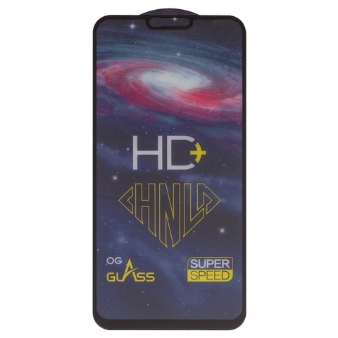 Захисне скло Xiaomi Redmi Note 6 Pro, 0,33 мм 9H, iNob, Full Glue, клей на усій поверхні, сумісне з чохлом, чорне, HD+ | Закаленное защитное стекло