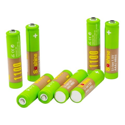 Акумулятор AAA Soshine AAA/HR03, 1,5 B, Li-ion, (1100mWh) | АКБ, батарея, аккумулятор