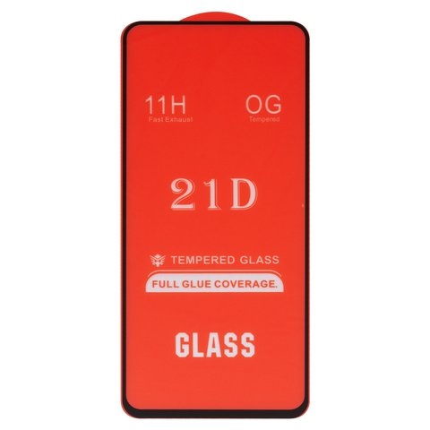 Захисне скло Oppo A52, A72, A92, iNobi, Full Glue, клей на усій поверхні, сумісне з чохлом, без пакування, чорне | Закаленное защитное стекло