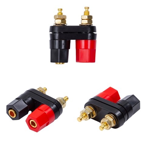 Разъем питания, банан, "мама", двойный, 4 мм