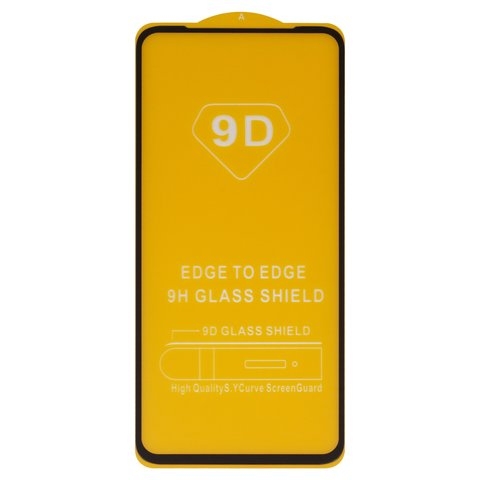 Захисне скло Realme 6, iNobi, Full Glue, клей на усій поверхні, сумісне з чохлом, без пакування, чорне | Закаленное защитное стекло