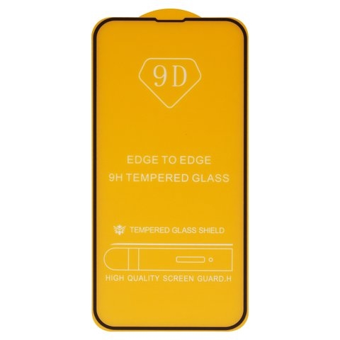 Захисне скло Apple iPhone 13, iPhone 13 Pro, iPhone 14, iNobi, Full Glue, клей на усій поверхні, сумісне з чохлом, без пакування, чорне | Закаленное защитное стекло