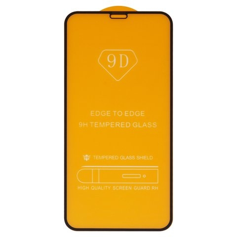 Захисне скло Apple iPhone 11 Pro, iPhone X, iPhone XS, iNobi, Full Glue, клей на усій поверхні, сумісне з чохлом, без пакування, чорне | Закаленное защитное стекло