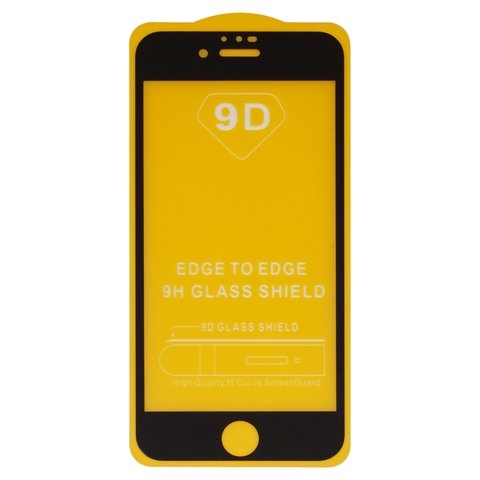 Захисне скло Apple iPhone 6, iPhone 6S, iNobi, Full Glue, клей на усій поверхні, сумісне з чохлом, без пакування, чорне | Закаленное защитное стекло