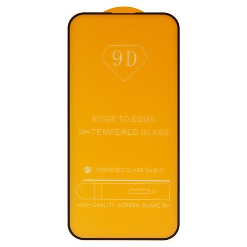 Захисне скло Apple iPhone 14 Pro Max, iNobi, Full Glue, клей на усій поверхні, сумісне з чохлом, без пакування, чорне | Закаленное защитное стекло