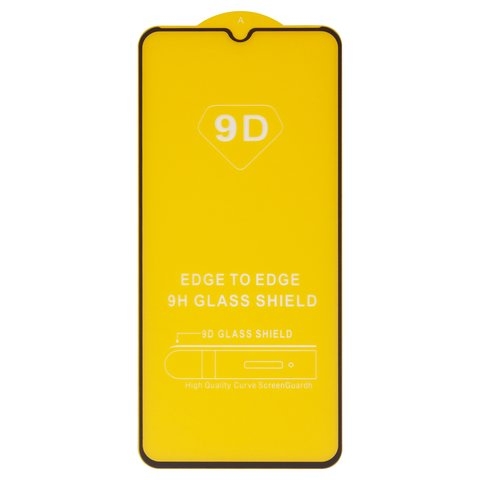 Захисне скло Samsung SM-A032 Galaxy A03 Core, iNobi, Full Glue, клей на усій поверхні, сумісне з чохлом, без пакування, чорне | Закаленное защитное стекло