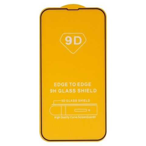 Захисне скло Apple iPhone 13 Pro Max, iPhone 14 Plus, iNobi, Full Glue, клей на усій поверхні, сумісне з чохлом, без пакування, чорне | Закаленное защитное стекло