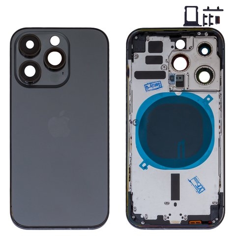 Корпус Apple  iPhone 14 Pro, черный, с боковыми кнопками, High Copy, eSIM, space black