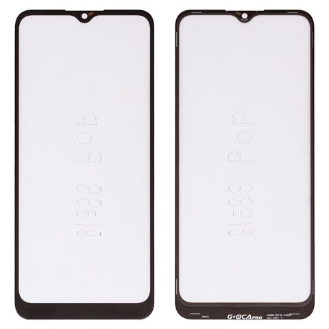 Стекло корпуса G+OCA PRO для Samsung SM-A037G Galaxy A03s, с OCA-пленкой, черное, 162x72 mm