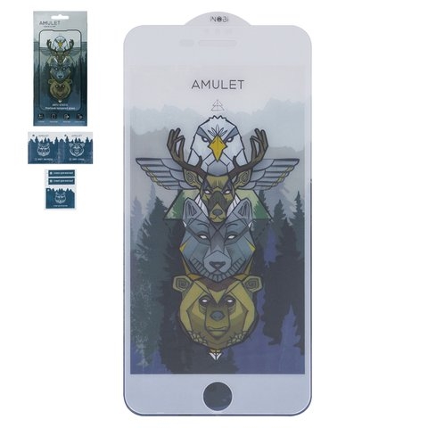 Захисне скло Amulet Apple iPhone 7 Plus, iPhone 8 Plus, iNobi, Full Glue, клей на усій поверхні, Anti-Static, біле | Закаленное защитное стекло